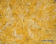 Scarf ruffle mesh knit yellow blend