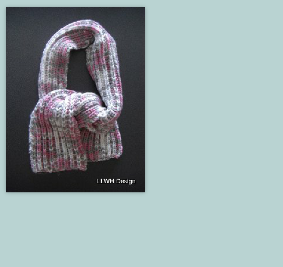Scarf brioche knit fisherman's rib