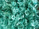 Scarf mesh knit green mix