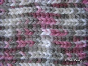 Scarf brioche knit pink blend