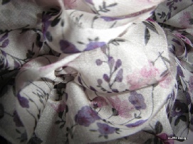 Scarf ruffle chiffon purple
