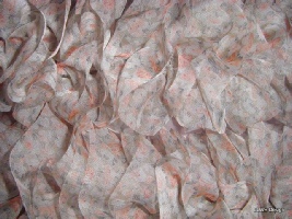 Scarf ruffle chiffon peach