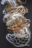 Scarf big mesh detail beige blend