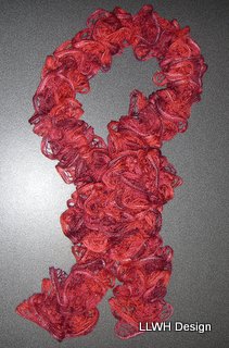 Scarf metallic edge mesh red blend