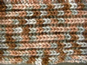 Scarf brioche knit brown blend