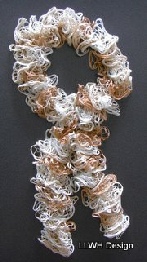 Scarf big mesh beige blend