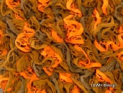 Scarf ruffle mesh knit brown blend