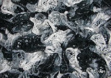Scarf metallic edge mesh black blend
