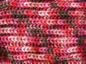 Scarf brioche knit red blend