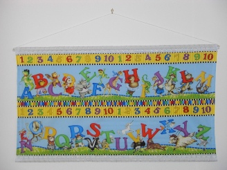 Baby nursery wallhanging Happy Fuzzy Tail ABC